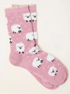 Sokken En Panty's|Fat Face FatFace Sheep Socks