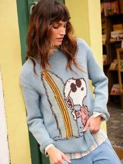 Gebreide Kleding*Fat Face FatFace Snoopy gebreide trui