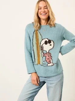 Gebreide Kleding*Fat Face FatFace Snoopy gebreide trui