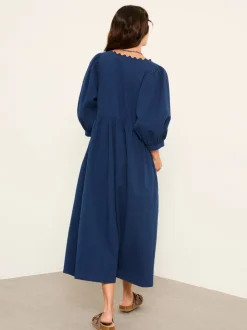 Jurken|Fat Face FatFace Textured Midi Dress