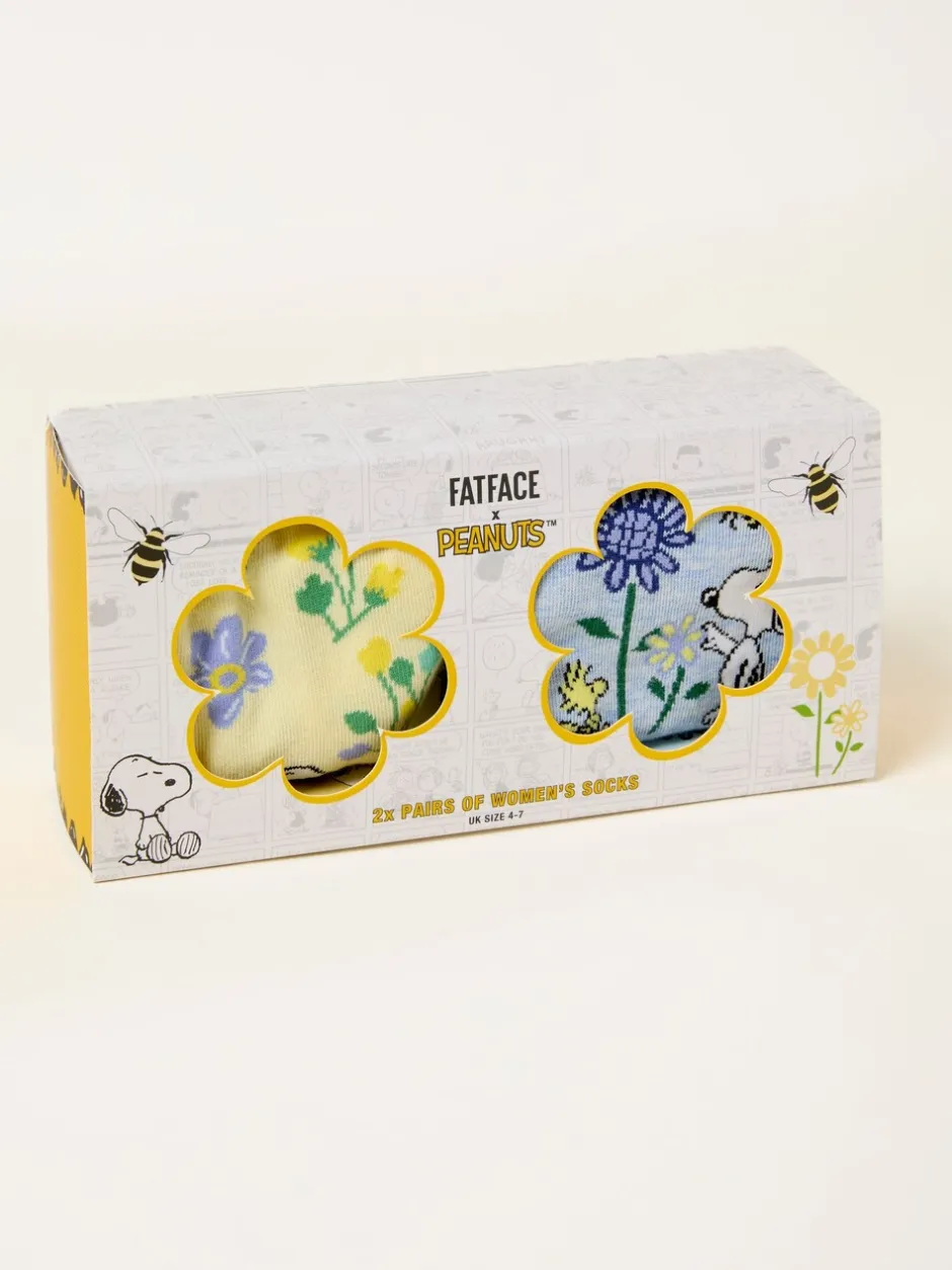 Sokken En Panty's*Fat Face FatFace Two Pack Snoopy Bee Socks in a Box