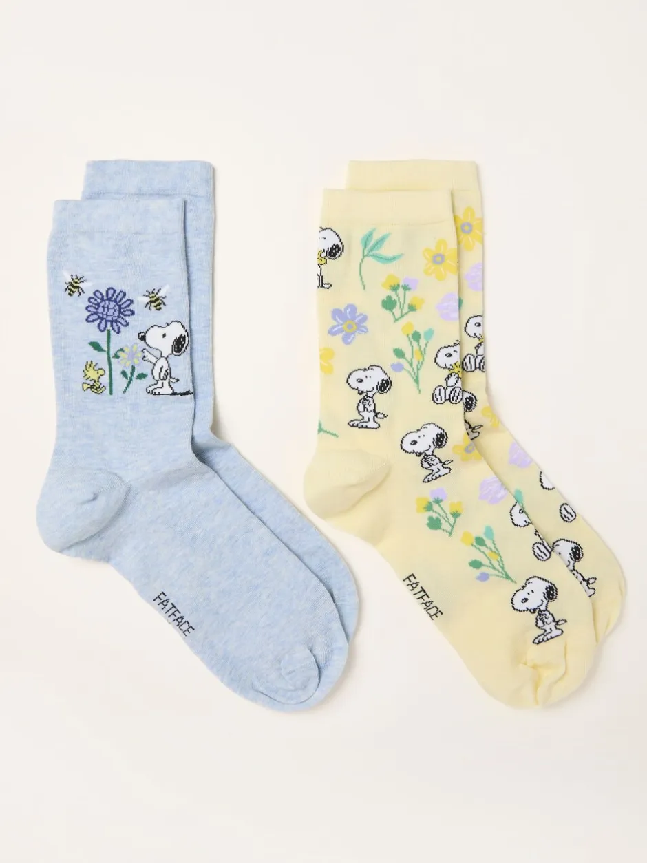 Sokken En Panty's*Fat Face FatFace Two Pack Snoopy Bee Socks in a Box
