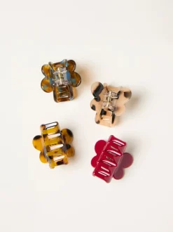 Haaraccessoires|Fat Face FatFace verpakking van 4 mini-klauwclips