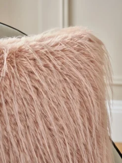 Kussentjes En Plaids|Kussentjes En Plaids|Next Feather Faux Fur Cushion Roze