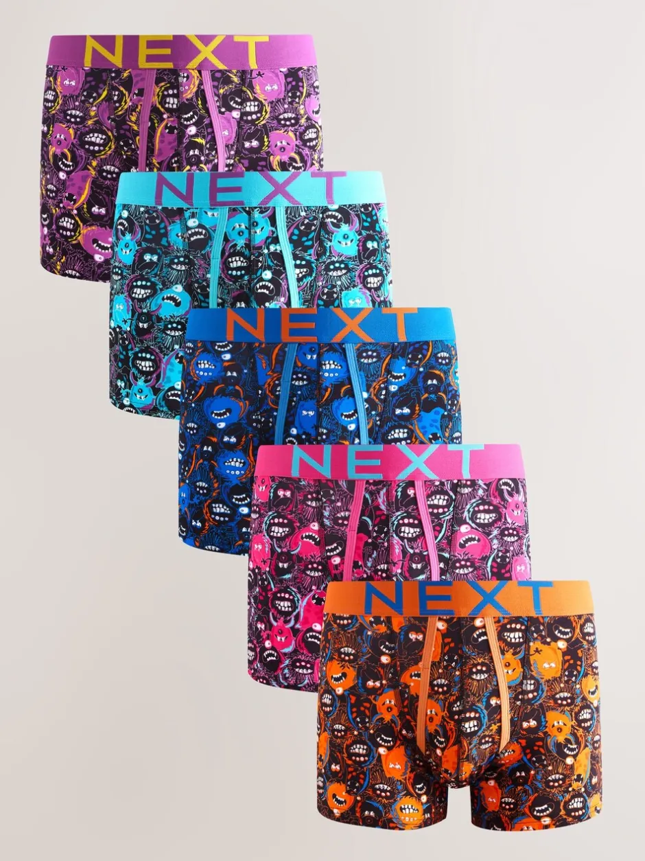 Ondergoed|Ondergoed*Next Felblauw met monster - Boxershorts met A-voorkant
