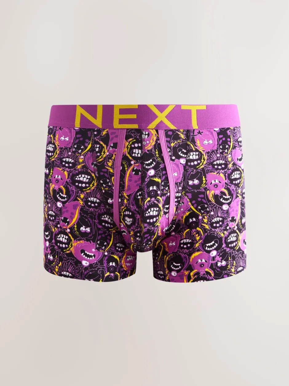 Ondergoed|Ondergoed*Next Felblauw met monster - Boxershorts met A-voorkant