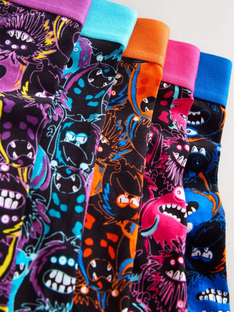 Ondergoed|Ondergoed*Next Felblauw met monster - Boxershorts met A-voorkant