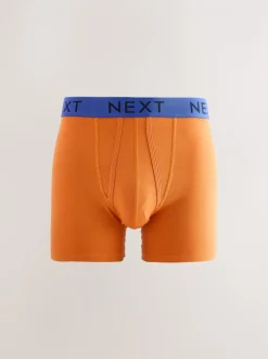 Ondergoed|Ondergoed|Next Felblauw/Oranje stip - Verpakking van 10 - Boxershorts met A-voorkant