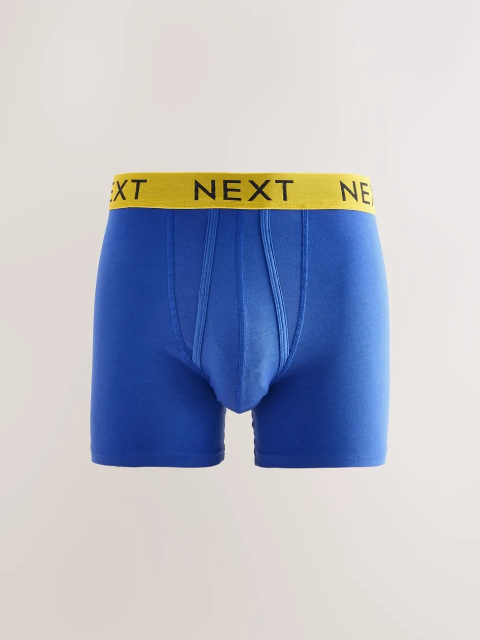 Ondergoed|Ondergoed|Next Felblauw/Oranje stip - Verpakking van 10 - Boxershorts met A-voorkant