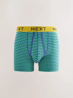 Ondergoed|Ondergoed|Next Felblauw/Oranje stip - Verpakking van 10 - Boxershorts met A-voorkant