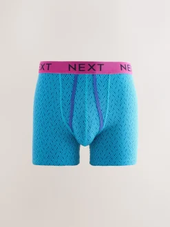 Ondergoed|Ondergoed|Next Felblauw/Oranje stip - Verpakking van 10 - Boxershorts met A-voorkant