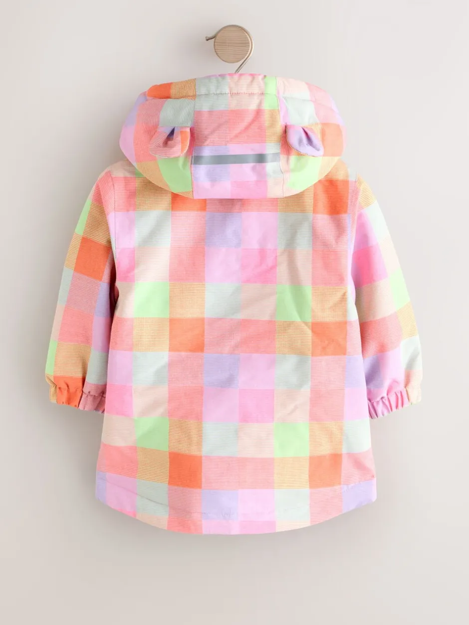 Jassen En Jacks|Next Felgekleurd geruit - Waterproof Printed Jacket (6mths-7yrs)