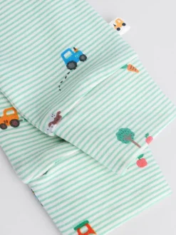 Sets En Combisets|Tops|Next Felgekleurd met boerderijprint - Tops en Leggings 6 -delige babyset (0mnd-3jr)