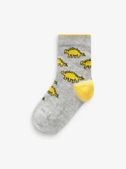 Sokken En Panty's|Sokken|Next Felgekleurd met dinosaurussen - Verpakking van 10 paar sokken met hoog aandeel katoen
