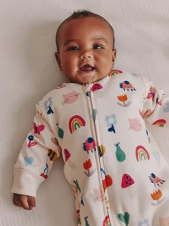 Babypakjes En Babypyjama's*Next - 2.5 TOG gewatteerde babypyjama Felgekleurd met figuurtjes