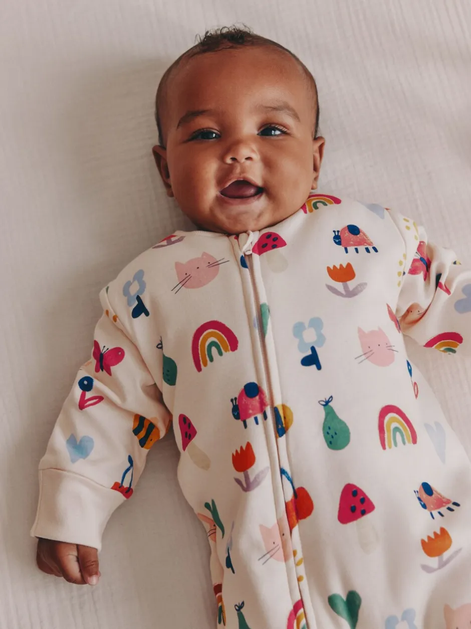Babypakjes En Babypyjama's*Next - 2.5 TOG gewatteerde babypyjama Felgekleurd met figuurtjes