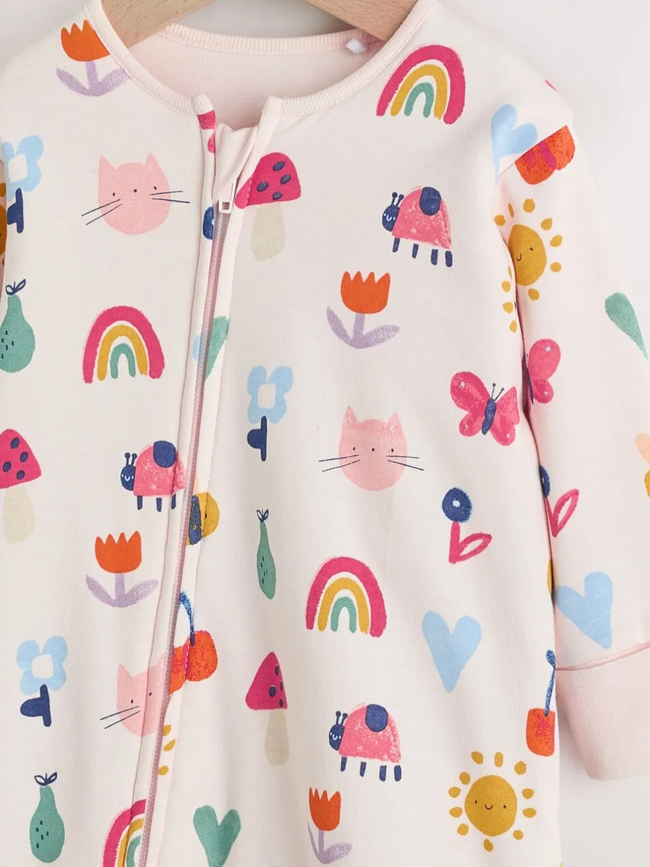 Babypakjes En Babypyjama's*Next - 2.5 TOG gewatteerde babypyjama Felgekleurd met figuurtjes