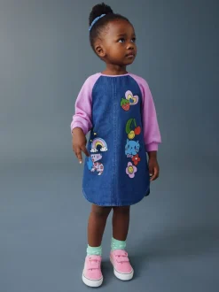 Jurken|Jurken*Next - Spijkerjurk met raglanmouwen (3mnd-8jr) Felgekleurde print