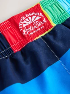 Badkleding|Badkleding*Little Bird by Jools Oliver - Swimshorts Felgekleurde strepen