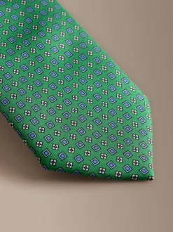 Stropdassen En Pochets|Next Felgroen - Signature Silk Italian Geometric Tie