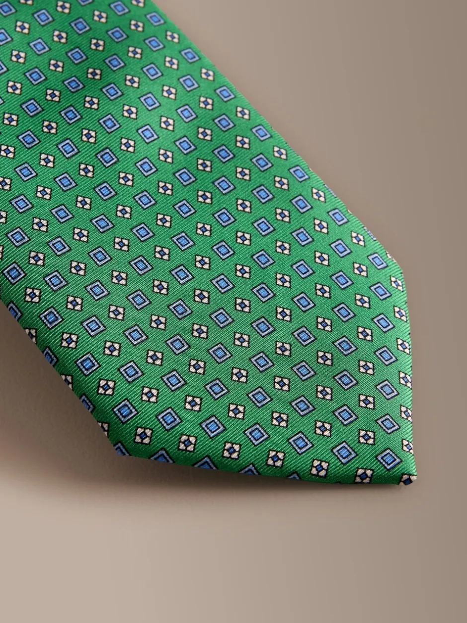 Stropdassen En Pochets|Next Felgroen - Signature Silk Italian Geometric Tie