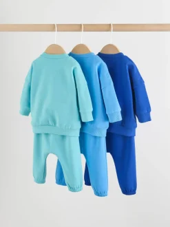 Joggingbroeken|Sweaters En Hoody´S*Next Felle blauwtinten - Baby Sweatshirt en Joggingbroeken Set 6 stuks (0mnd-3jaar)