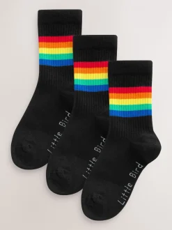 Sokken En Panty's|Little Bird by Jools Oliver - set van 3 paar tubesokken met strepen Felle regenboogkleuren