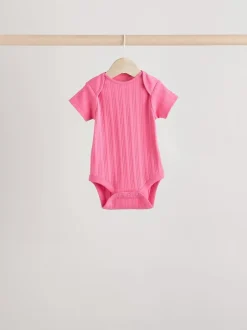 Rompertjes En Hemdjes|Next Felroze - 5 Babyrompertjes met korte mouwen