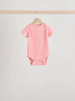 Rompertjes En Hemdjes|Next Felroze - 5 Babyrompertjes met korte mouwen