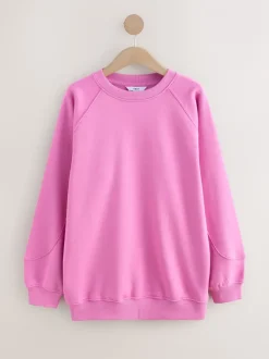 Hoody's En Sweatshirts*Next - Relaxed Fit Heavyweight Longline Crew Neck Sweatshirt Felroze