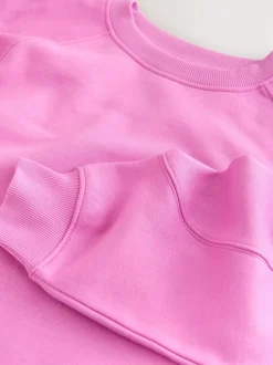 Hoody's En Sweatshirts*Next - Relaxed Fit Heavyweight Longline Crew Neck Sweatshirt Felroze