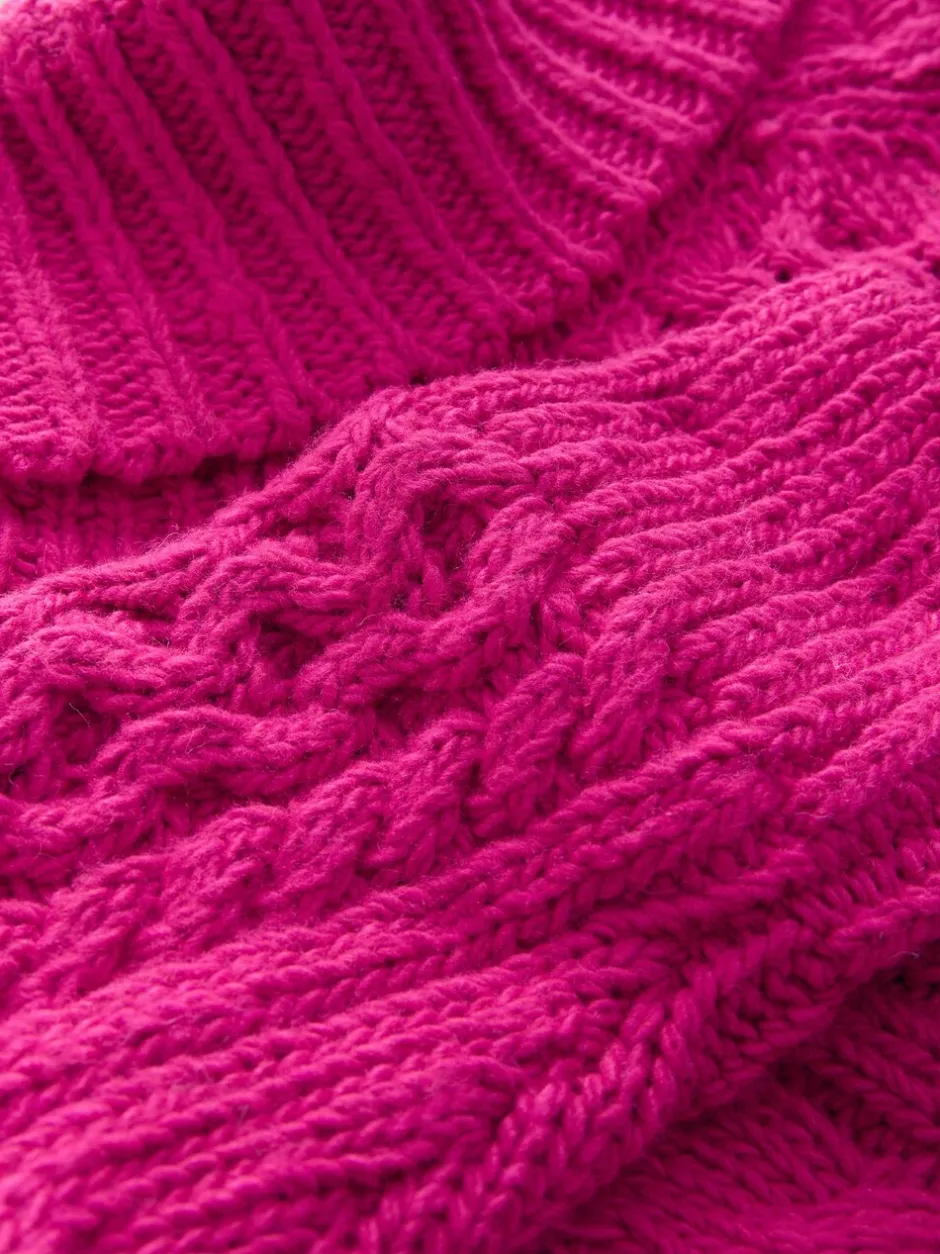 Gebreide Kleding*Next - Roll Neck Cable Longline Jumper with Wool Felroze