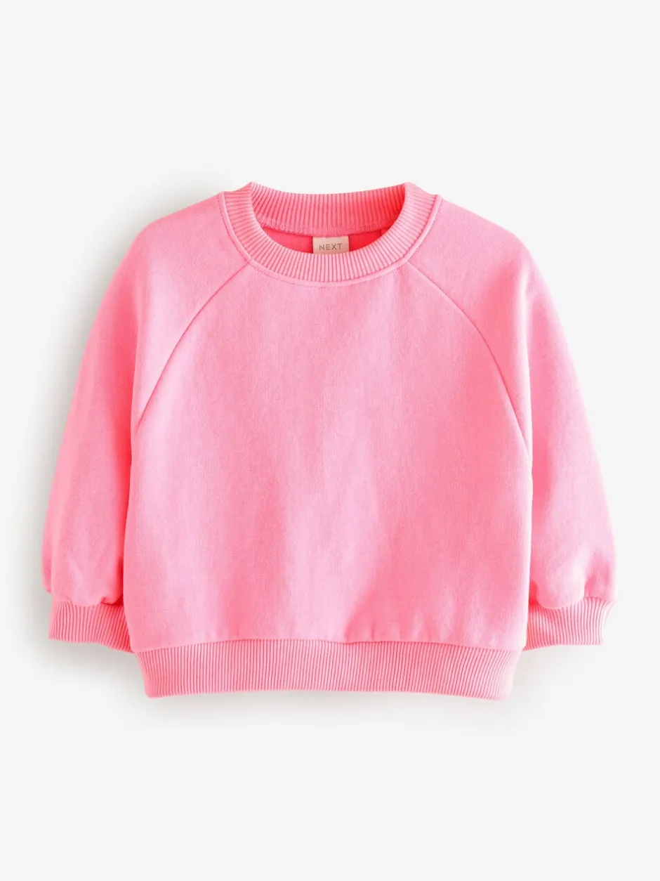 Truien En Breisels|Sweaters En Hoody´S*Next Felroze - Sweatshirt met ronde hals (3 mnd-7 jr)
