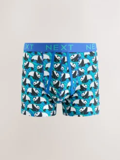 Ondergoed|Ondergoed|Next Felroze/Blauw Dierenprint - Boxershorts met A-voorkant