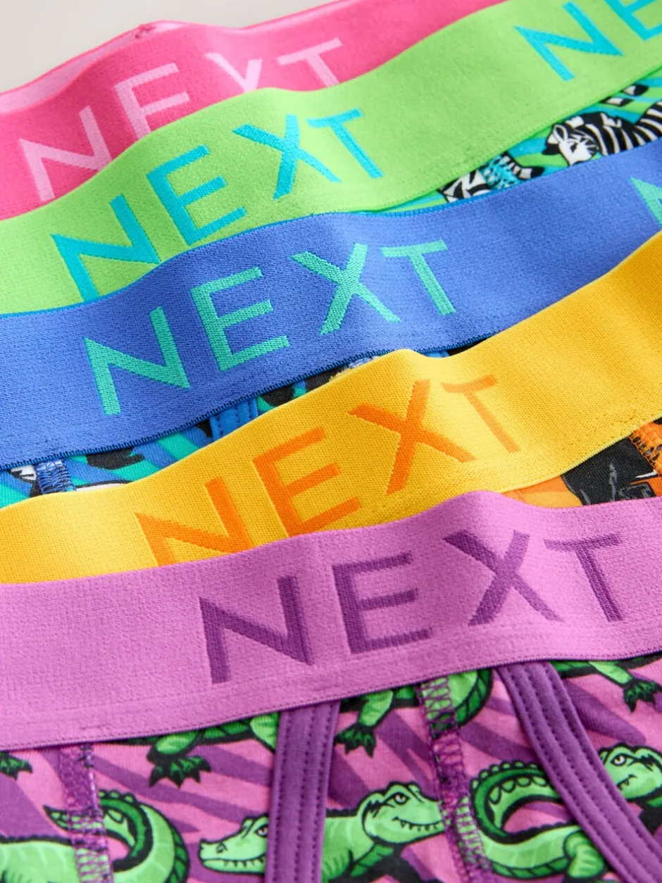 Ondergoed|Ondergoed|Next Felroze/Blauw Dierenprint - Boxershorts met A-voorkant
