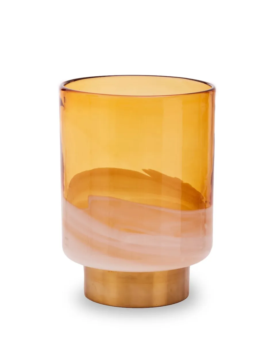 Vazen|Fifty Five South Cleo Glass Vase with Gold Finishing
