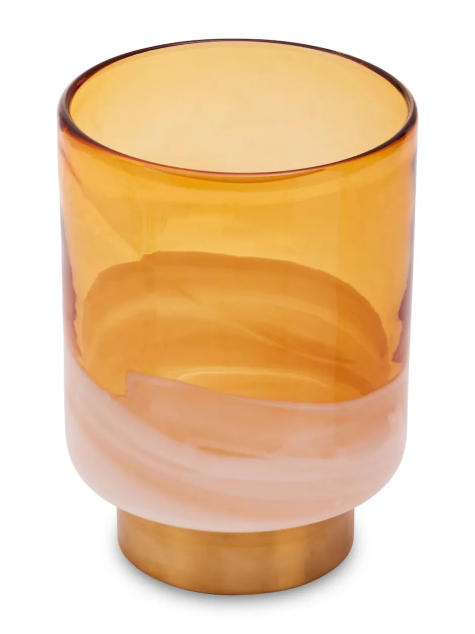 Vazen|Fifty Five South Cleo Glass Vase with Gold Finishing