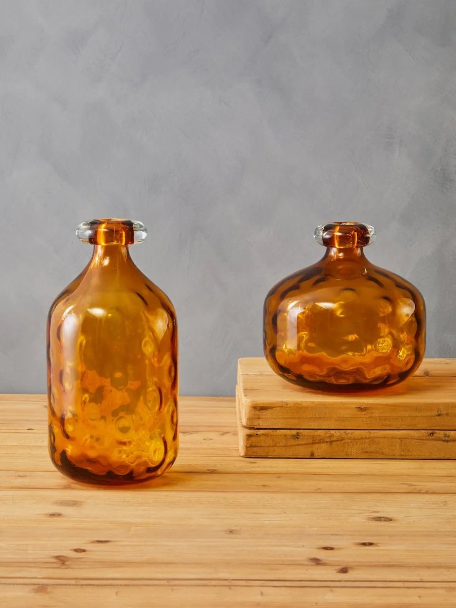 Vazen*Fifty Five South Huda Tall Glass Bottle Vase