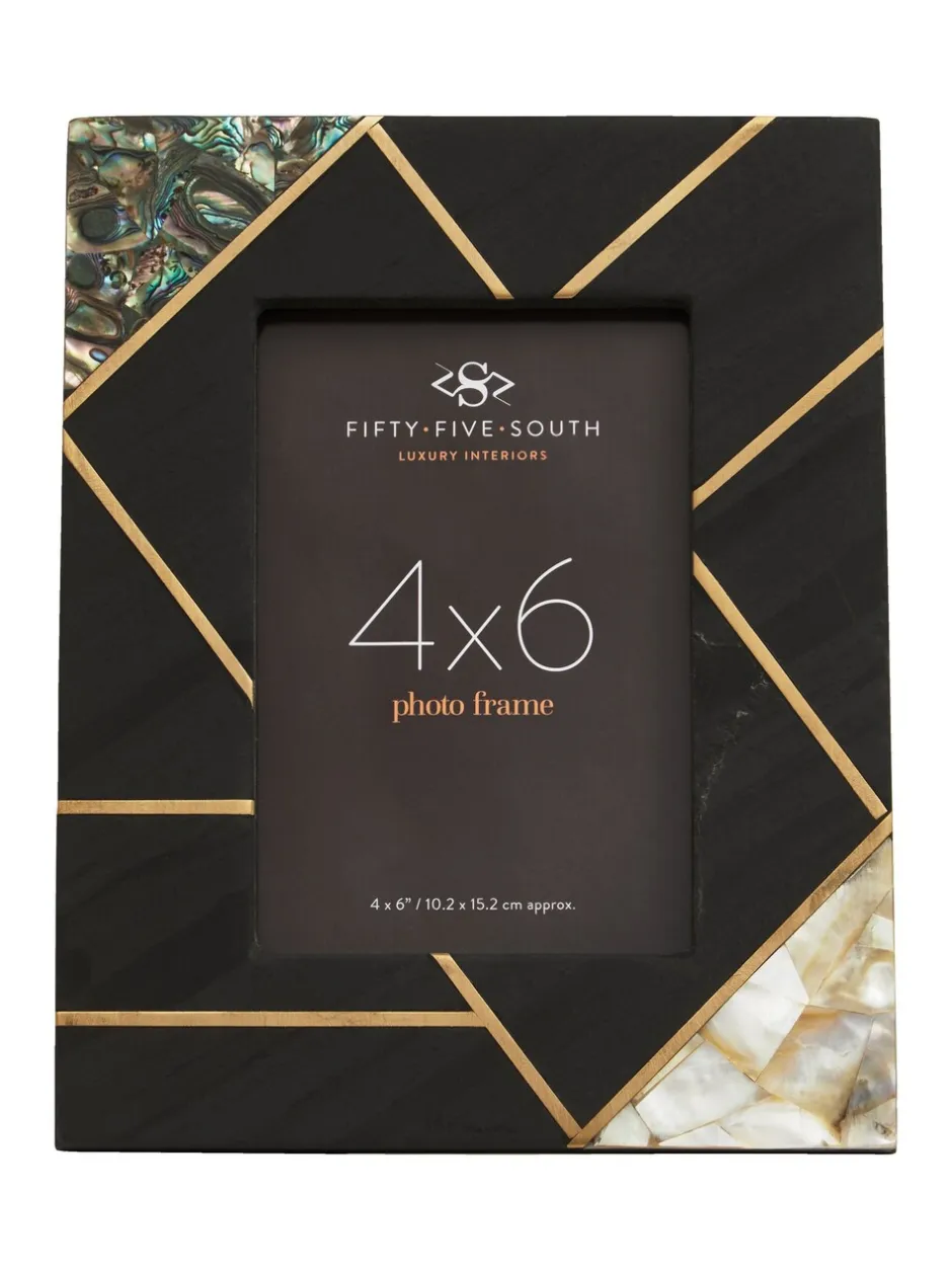 Fotolijsten|Fifty Five South Oriana Slate Frame with Mother of Pearl Inlays
