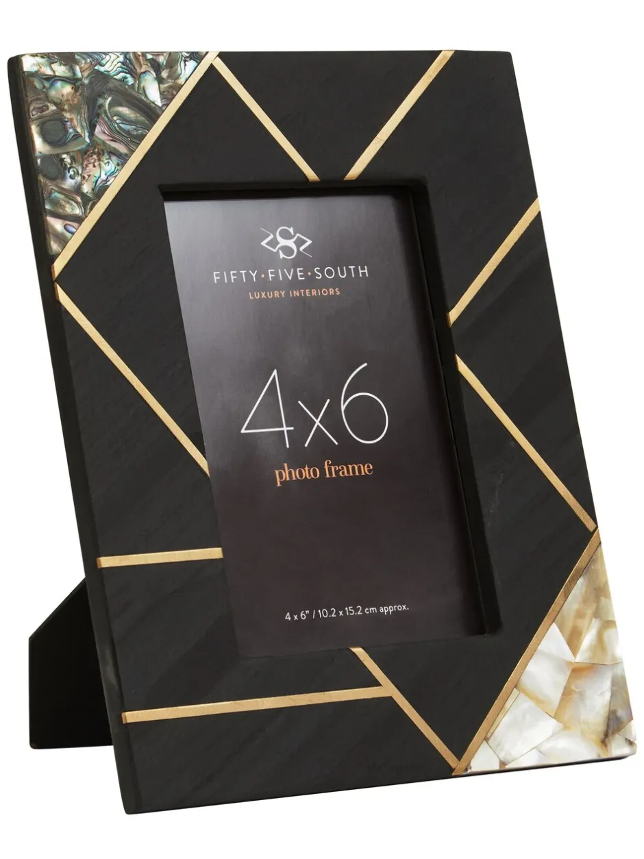 Fotolijsten|Fifty Five South Oriana Slate Frame with Mother of Pearl Inlays
