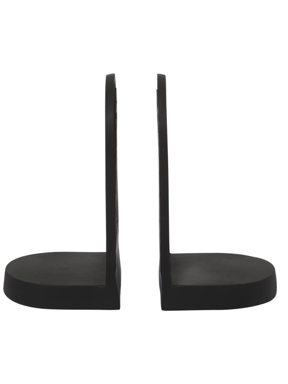 Decoraties*Fifty Five South Set of 2 Rubi Arched Bookends Zwart