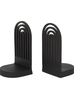 Decoraties*Fifty Five South Set of 2 Rubi Arched Bookends Zwart