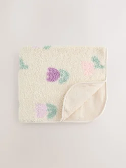 Kussentjes En Plaids|Kussentjes En Plaids*Next Fleece babydeken Crème gebloemd