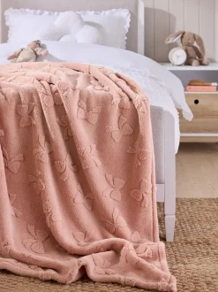 Kussentjes En Plaids|Kussentjes En Plaids|Next Fleece sprei Carved Bow