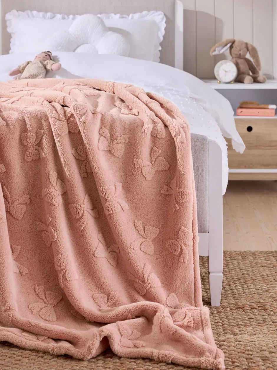 Kussentjes En Plaids|Kussentjes En Plaids|Next Fleece sprei Carved Bow