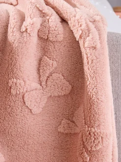 Kussentjes En Plaids|Kussentjes En Plaids|Next Fleece sprei Carved Bow