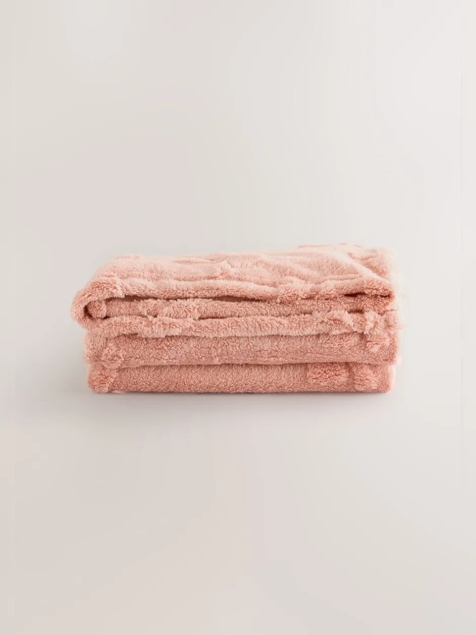 Kussentjes En Plaids|Kussentjes En Plaids|Next Fleece sprei Carved Bow