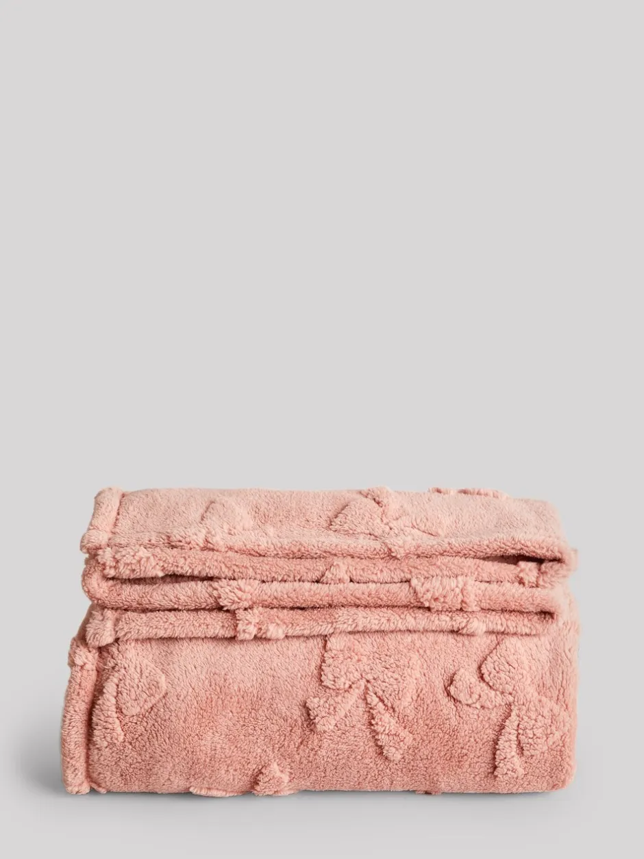 Kussentjes En Plaids|Kussentjes En Plaids|Next Fleece sprei Carved Bow