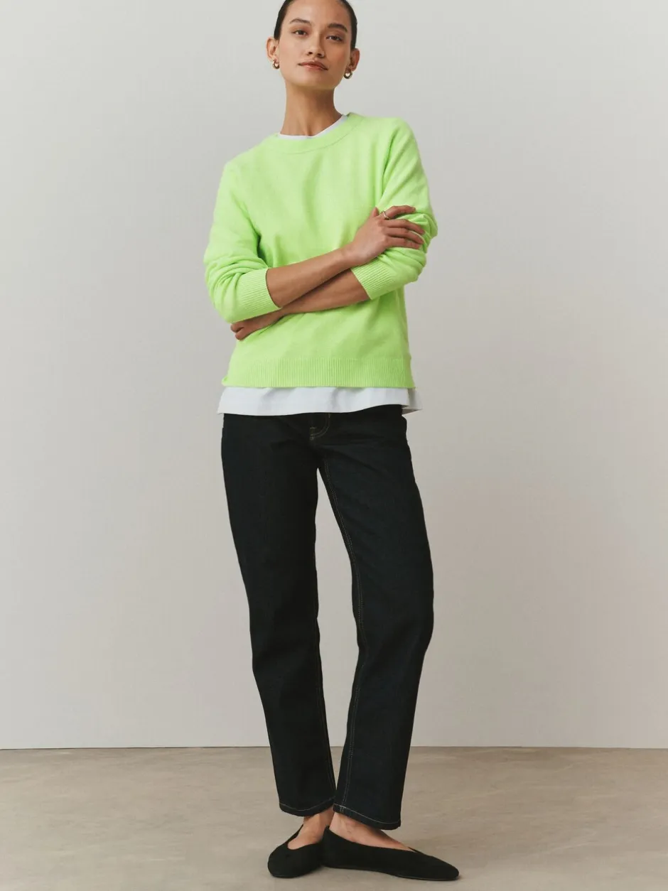 Gebreide Kleding*Next Fluoriserend groen - Superzachte trui met ronde hals en lange mouwen