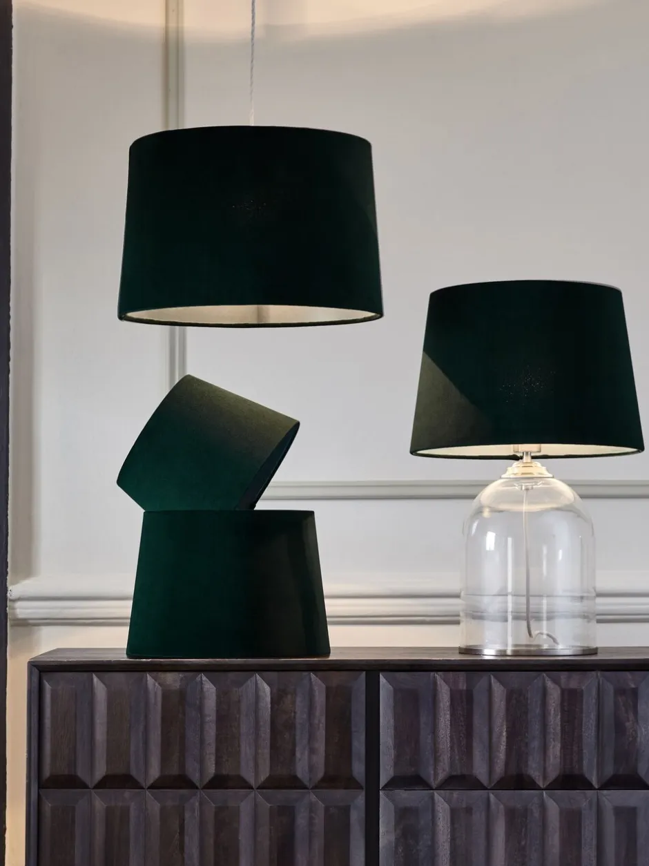 Lampenkappen|Verlichting|Next Fluwelen gemakkelijk te monteren plafondlampenkap